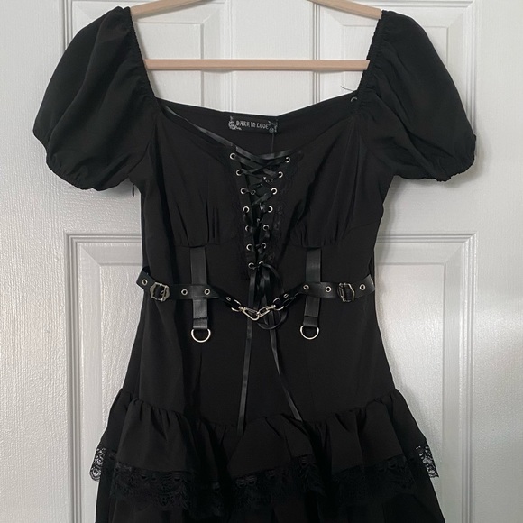 Dresses & Skirts - Black Mini Dress Gothic Lolita